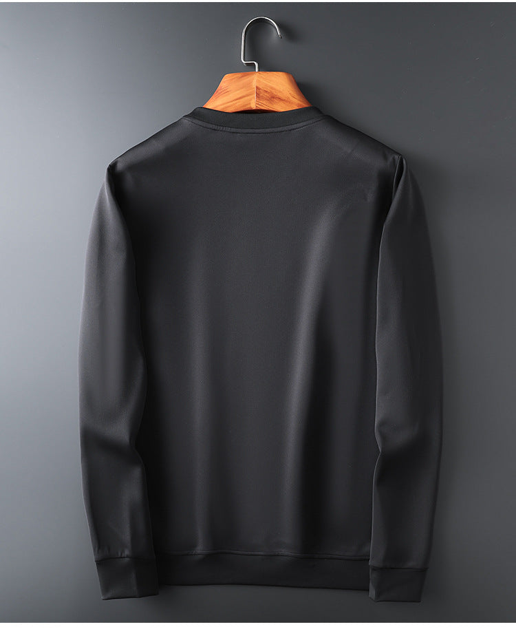 Black & Gold Bee Sequins Men Long Sleeve Sweater