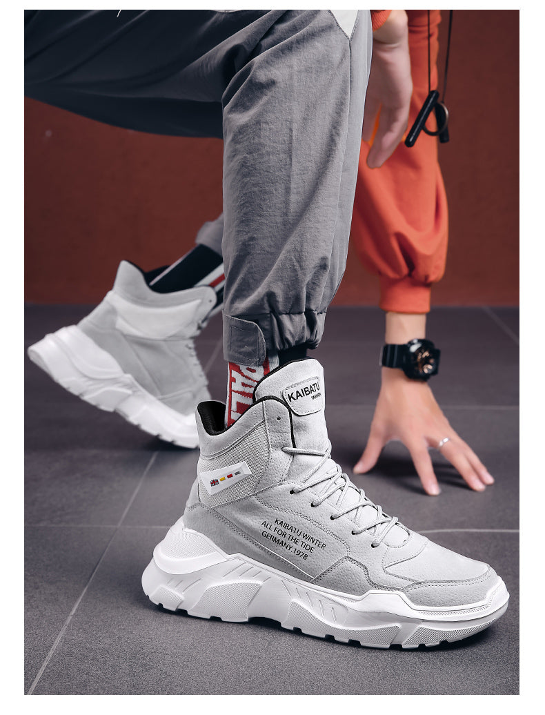 Manly Look High Top Leather Shoe