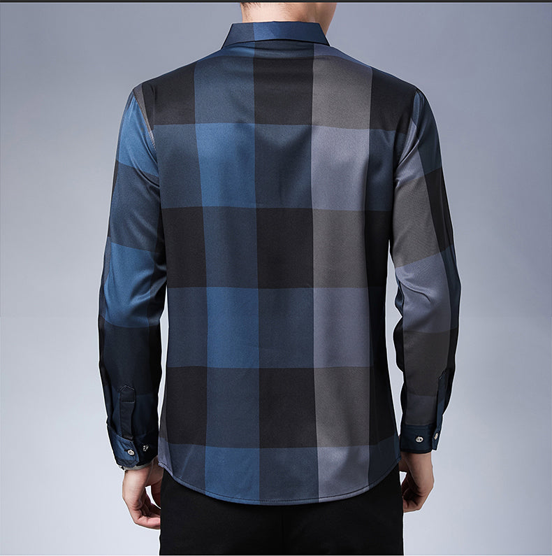 Plaid Pattern Long Sleeve Shirt
