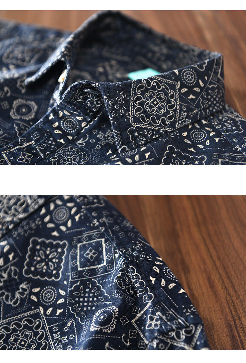 Urban Floral Geometric Style Patterned Shirt
