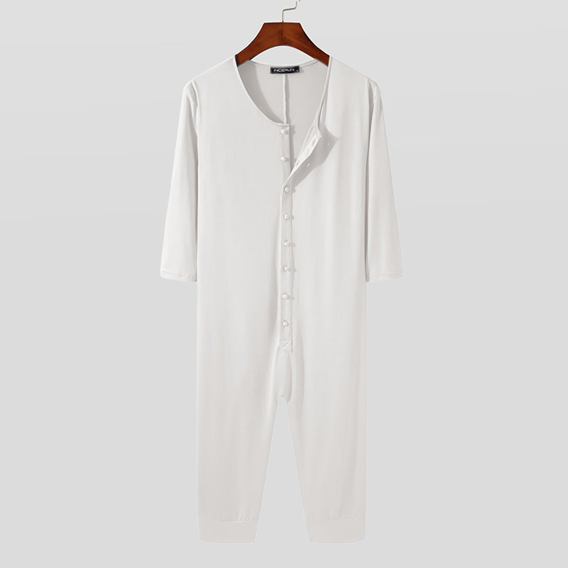 Comfortable Solid Color Polyester Spandex Jumpsuit