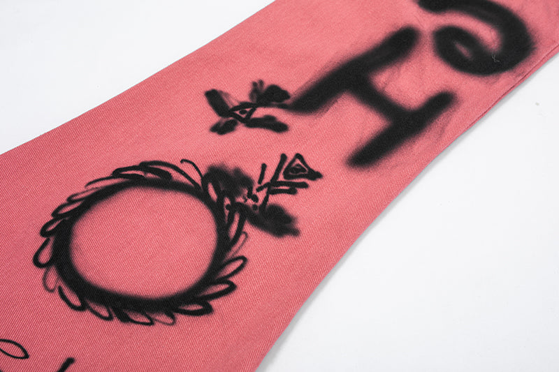 Letters Graffiti Streetwear Loose Jeans