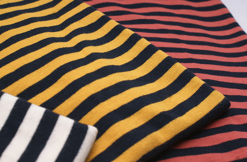 Striped O-Neck Cotton T-Shirt