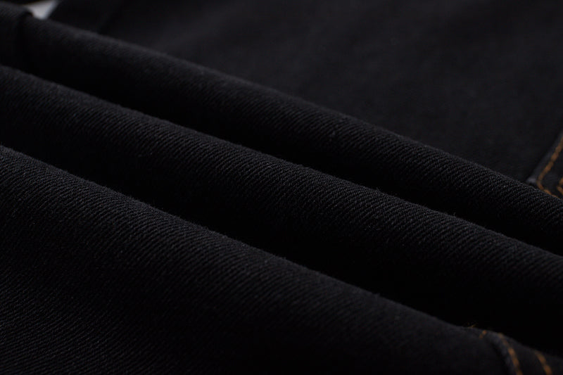 Retro Pocket Letter Patchwork Loose Jeans