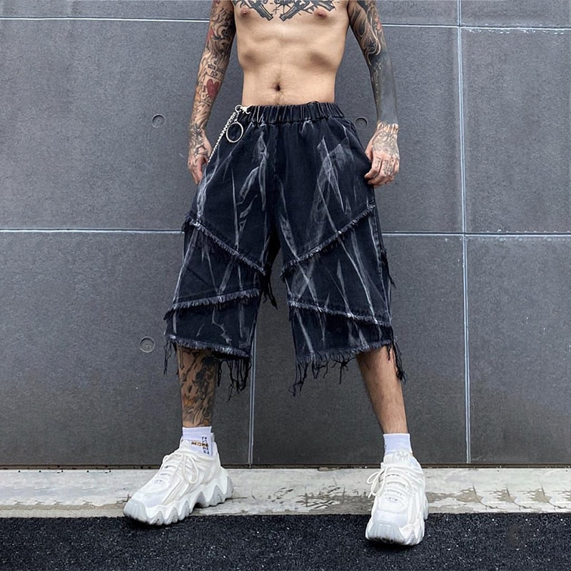 Distressed Ripped Denim Shorts