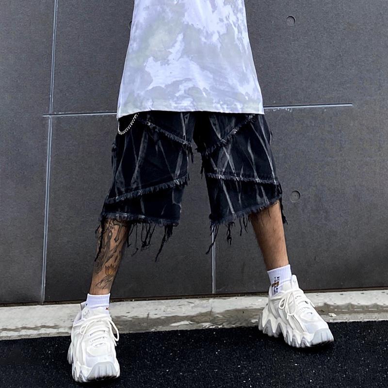 Distressed Ripped Denim Shorts