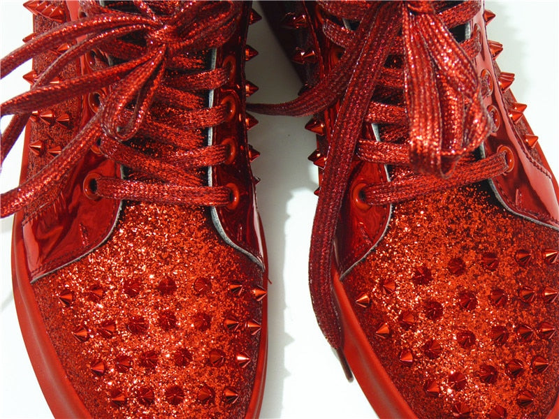 High Top British Style Rivet Shoes Men Casual Sneaker