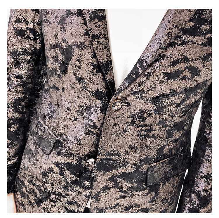 Soil Natural Abstract Pattern Men Stylish Blazer