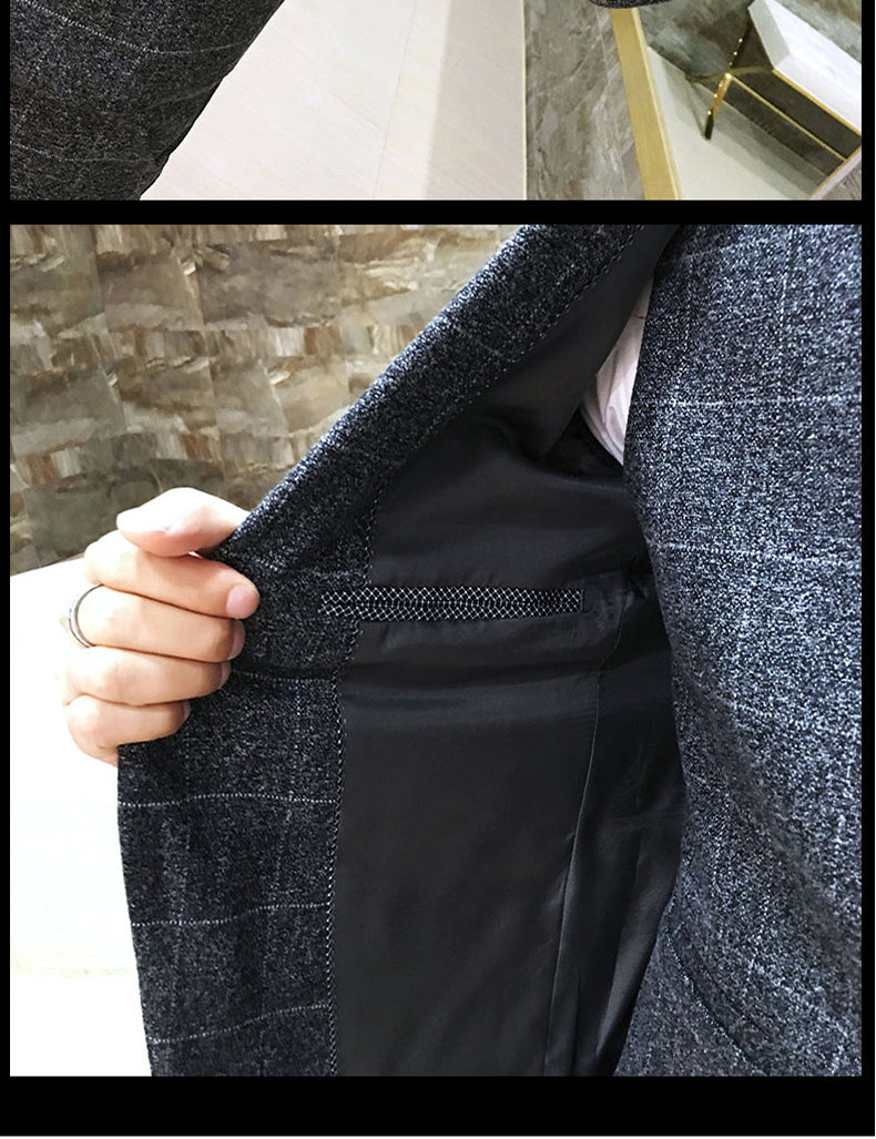 British Style Vintage Plaid Men Suits Set - FanFreakz