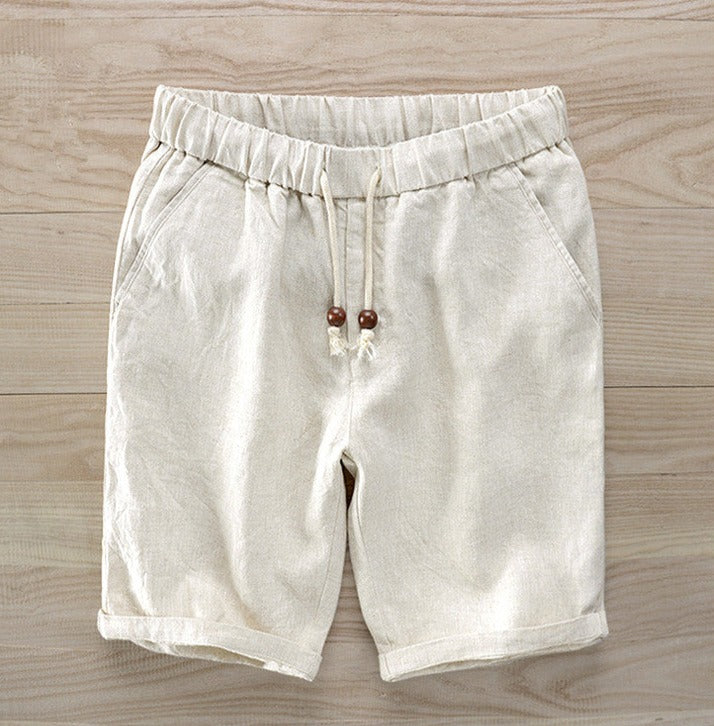 Casual Polyester Elastic Waist Men Shorts