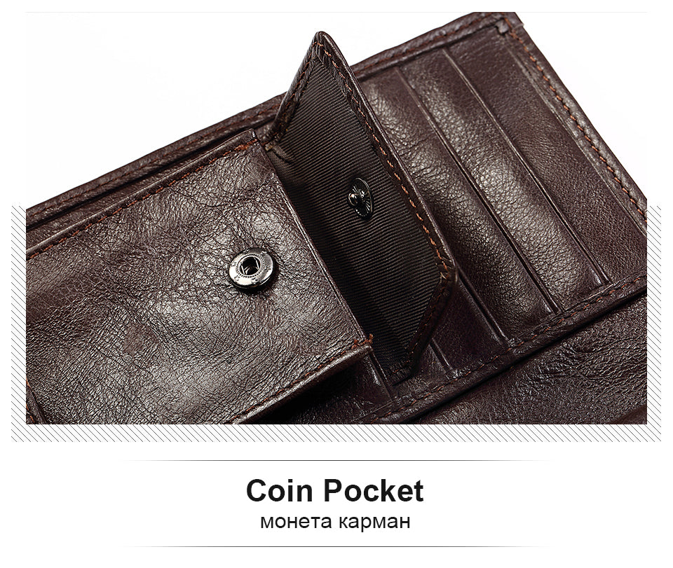 Travel Style Passport Holder Coin Purse Rfid Magic Men Leather Walet