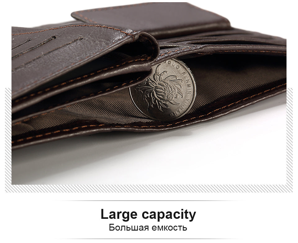 Travel Style Passport Holder Coin Purse Rfid Magic Men Leather Walet