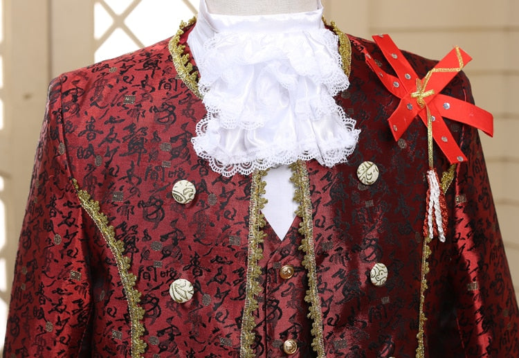 Fabulous Five Pieces Set Europe Court Style Men Costume Suits