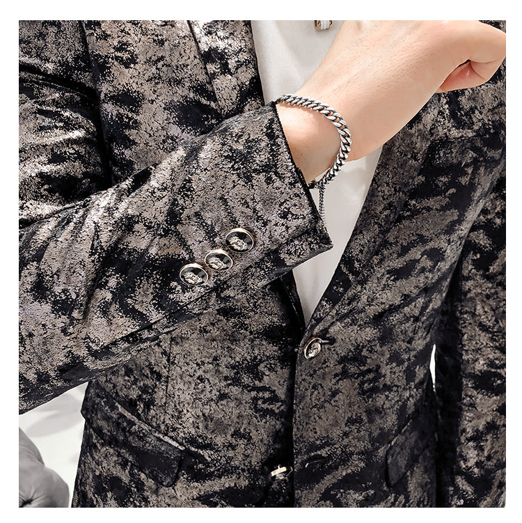 Soil Natural Abstract Pattern Men Stylish Blazer