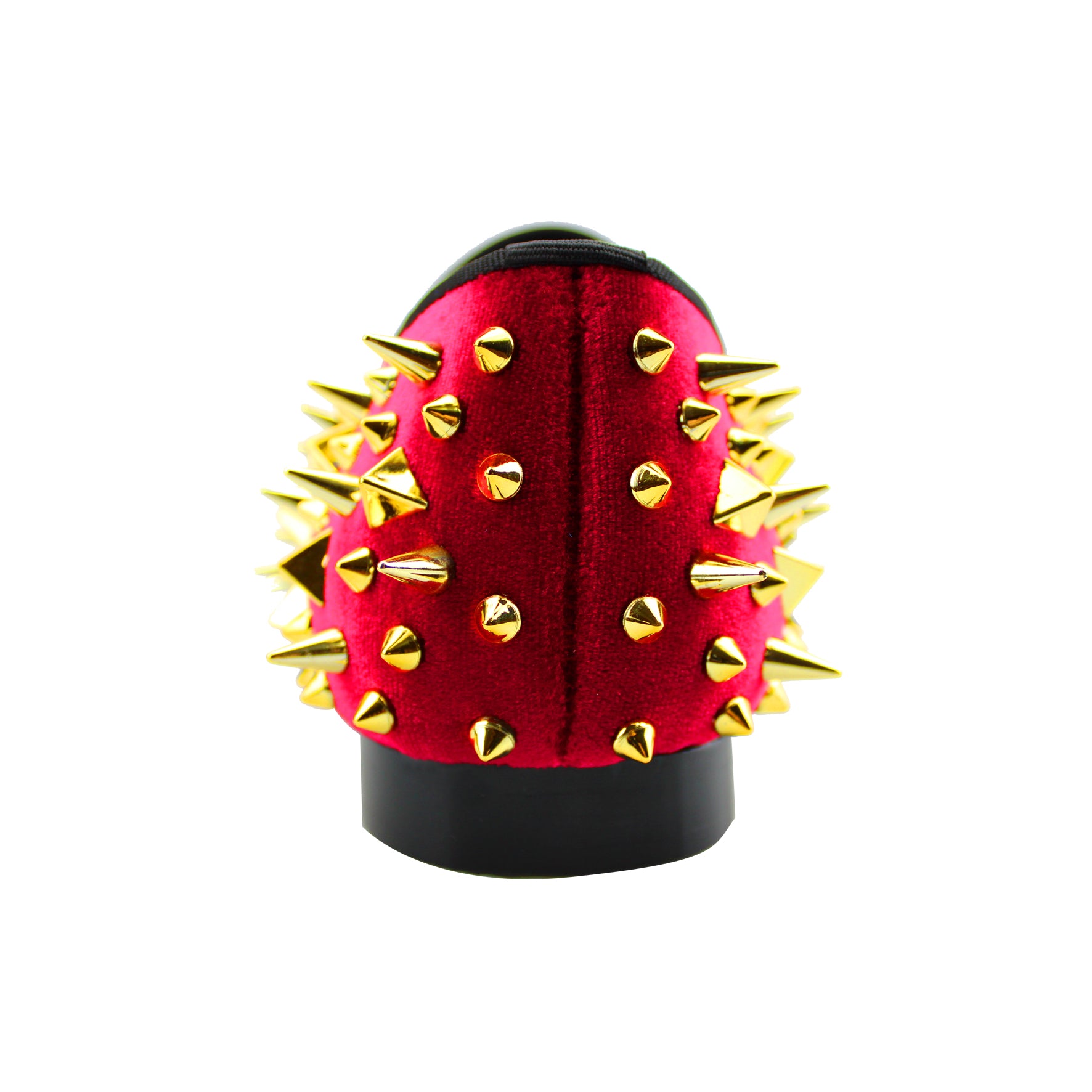 Multi Shape Rivet Spike Men Velvet Loafer Shoes