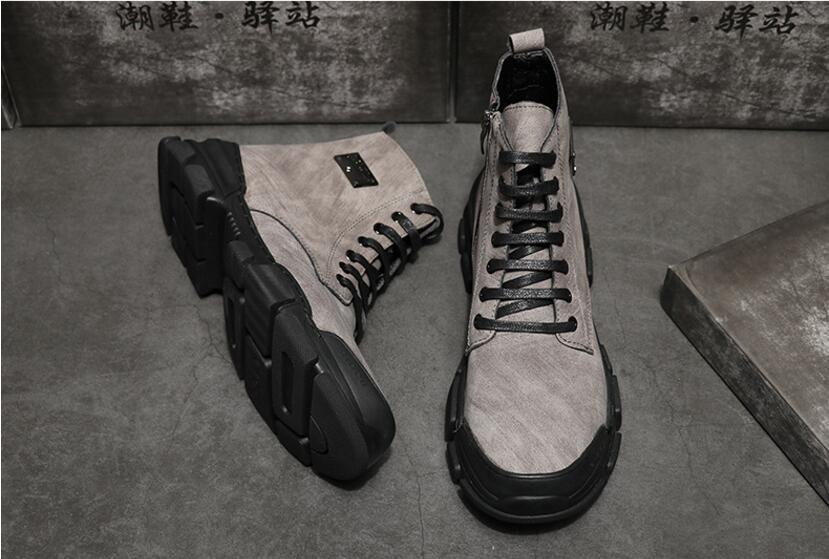 Basic Vintage Martin Style Men Casual Boots - FanFreakz