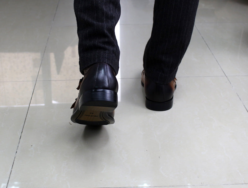 Classic Hand Painted Double Monk Strap Men Shoes - FanFreakz