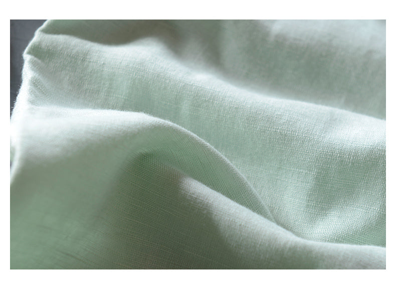 Soft Color Solid Linen Long Sleeve Shirt