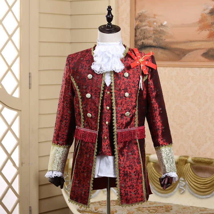 Fabulous Five Pieces Set Europe Court Style Men Costume Suits