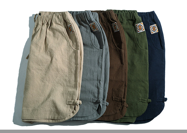 Linen Breathable Loose Fit Casual Short