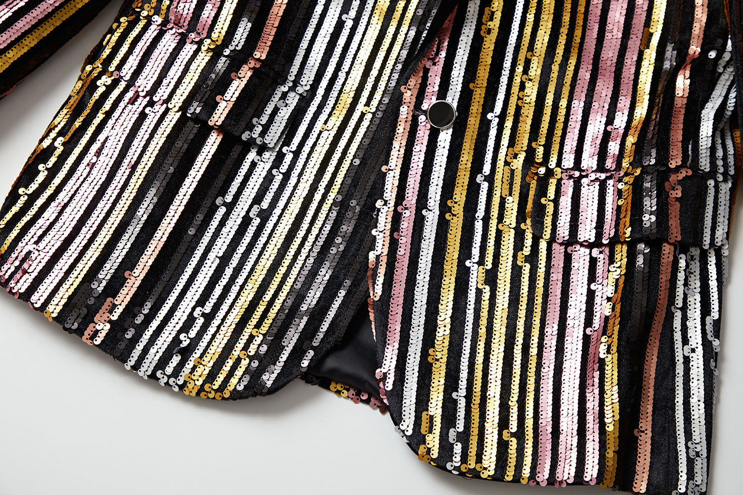 Shining Striped Sequin Blazer