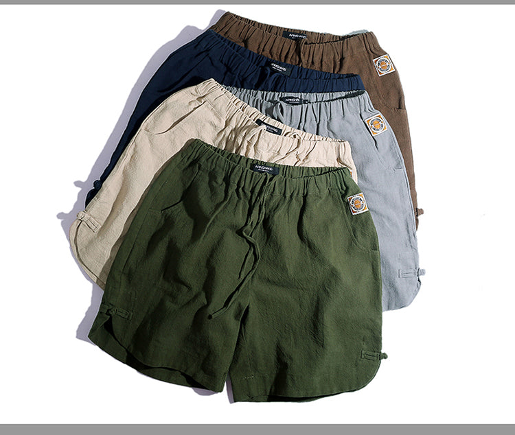 Linen Breathable Loose Fit Casual Short