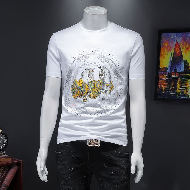 Double Luxury Horse Decorated T-Shirt