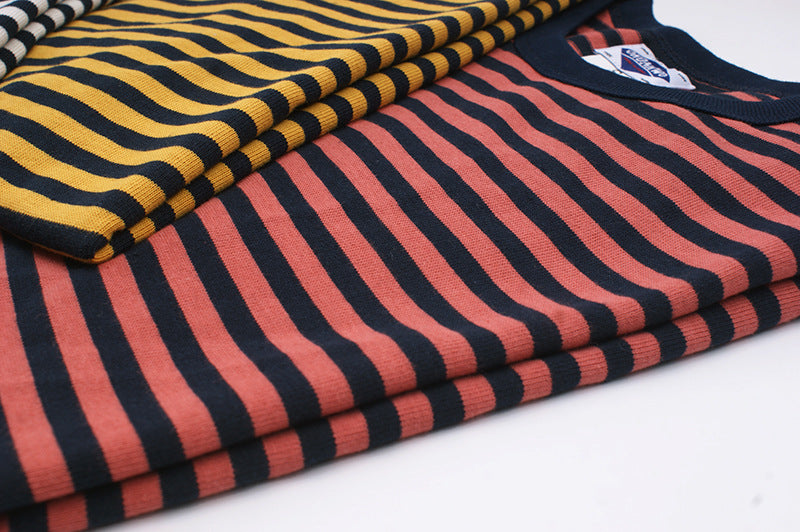 Striped O-Neck Cotton T-Shirt