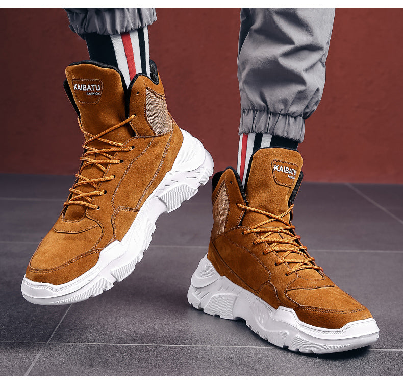 Manly Look High Top Leather Shoe