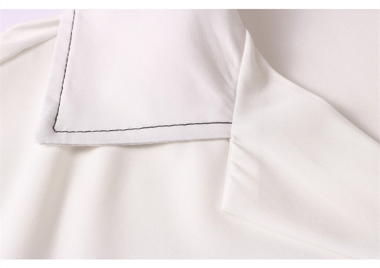 Blue Hand Printed White Shirt