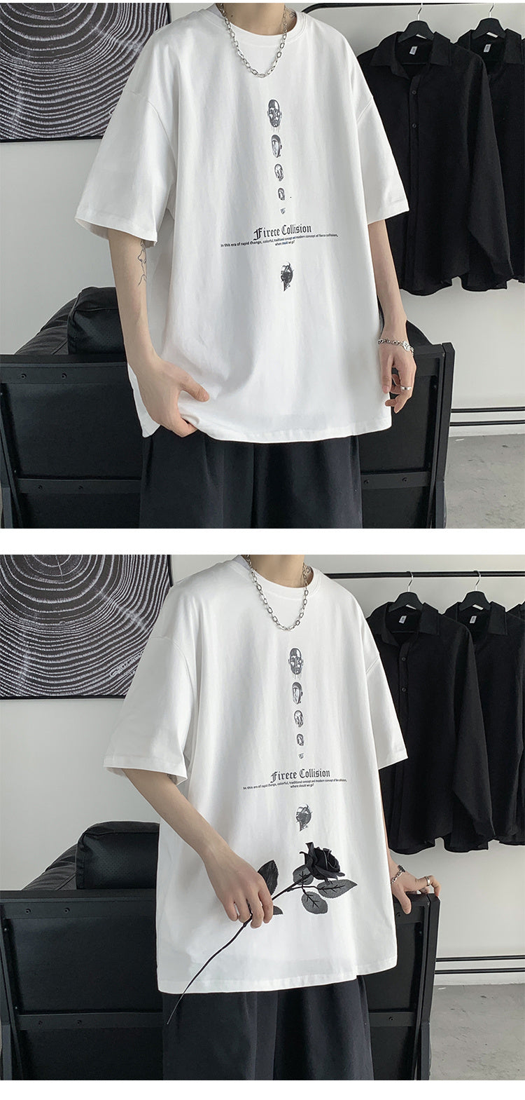 Harajuku Funny Graphic Printed Oversize T-Shirt