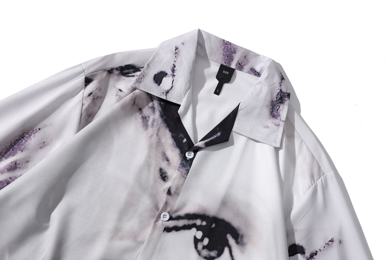 Vintage Roman Printed Grey Shirts