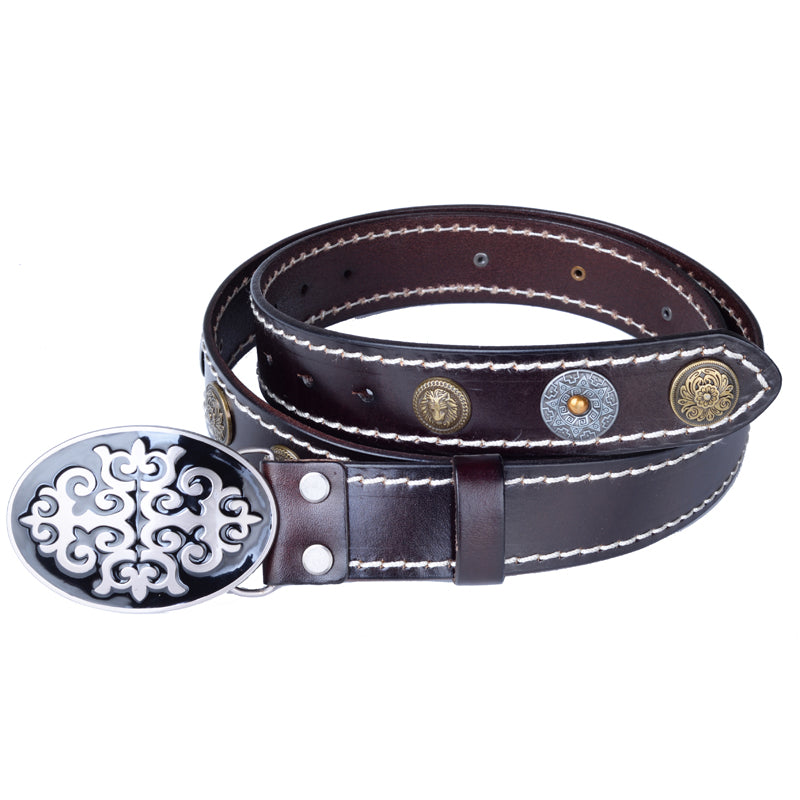 Gladiator Metal Leather Belt