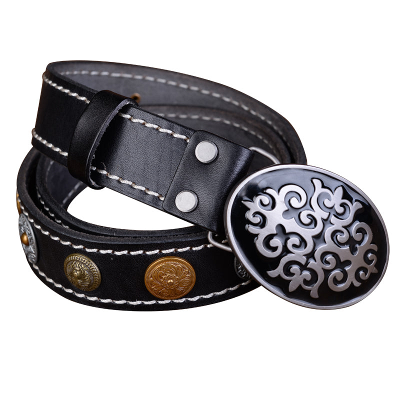 Gladiator Metal Leather Belt