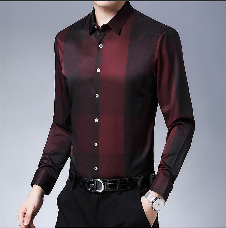 Plaid Pattern Long Sleeve Shirt