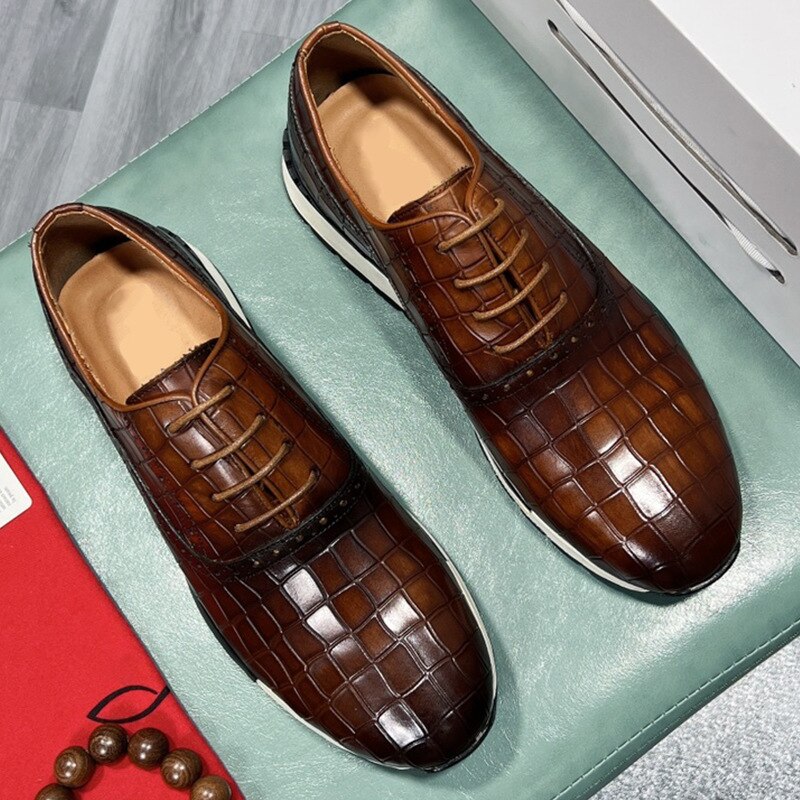 Genuine Leather Casual Daily Sneakers