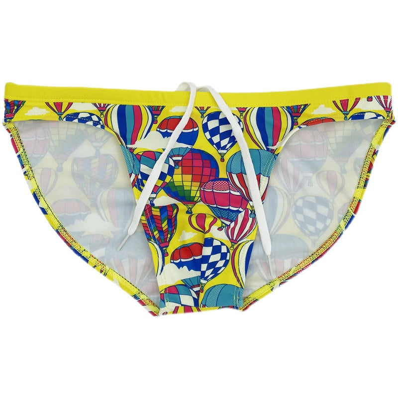 Geometric Printed Super Low Cut Briefs