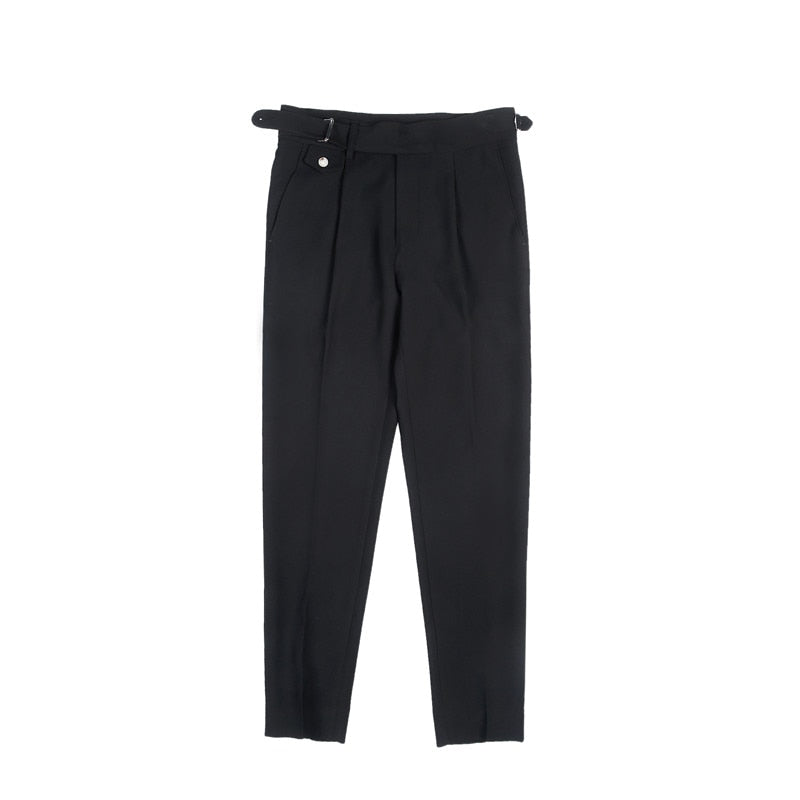 Unique Waist Style Pleated Front Trousers