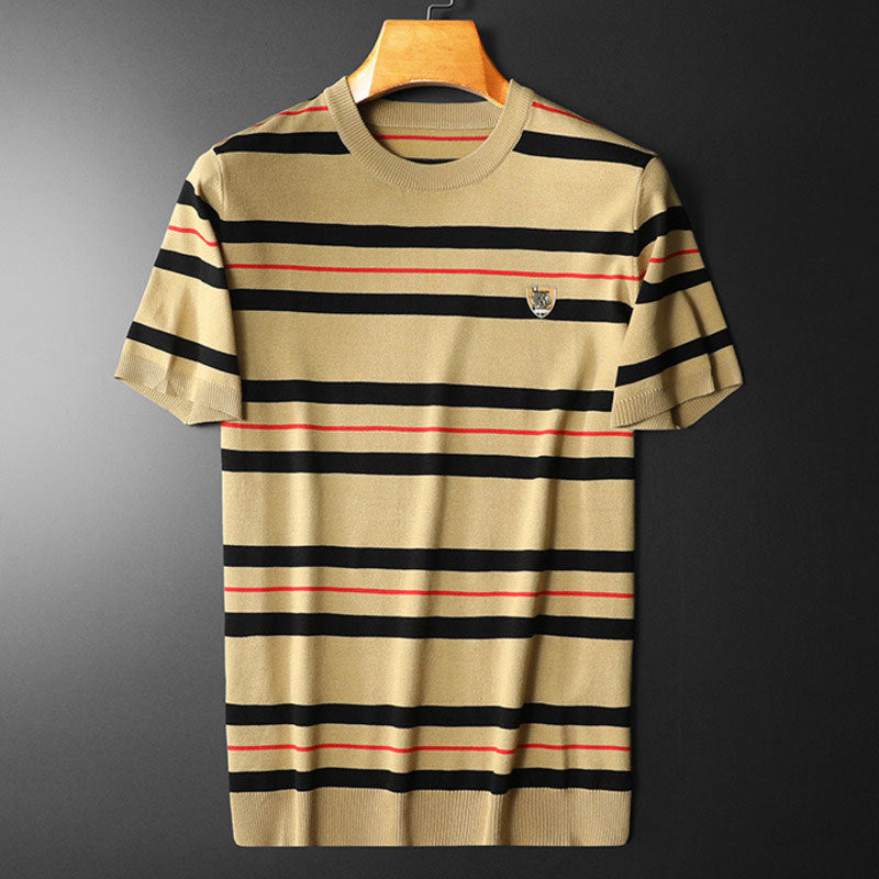 Mono Palette Striped Pattern T-Shirt