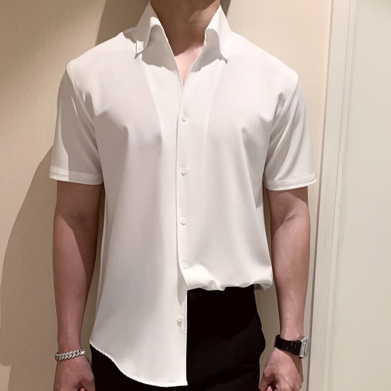 Simple Solid Short Sleeve Shirt