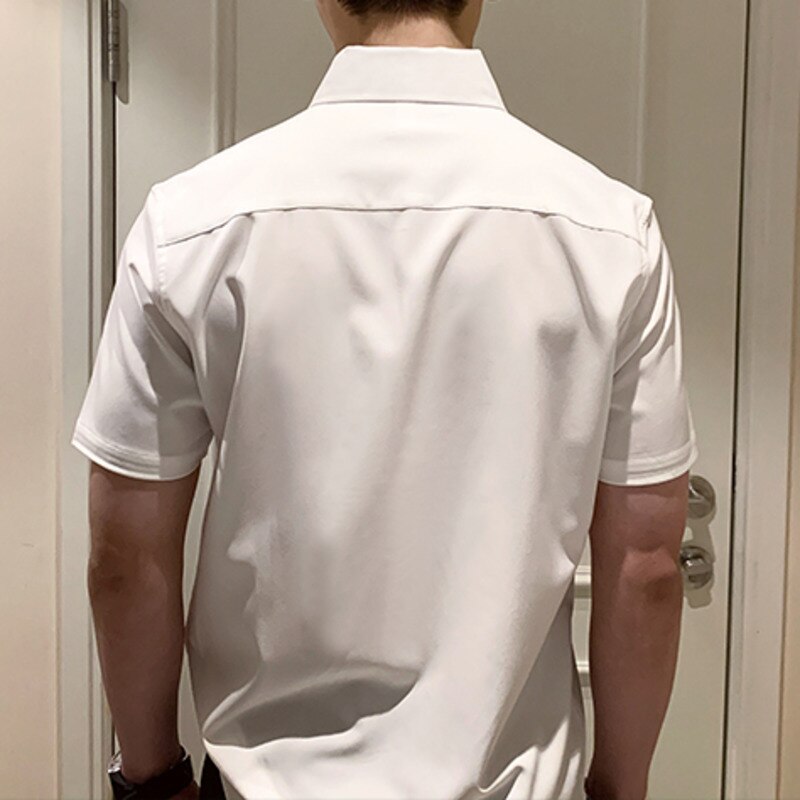 Simple Solid Short Sleeve Shirt