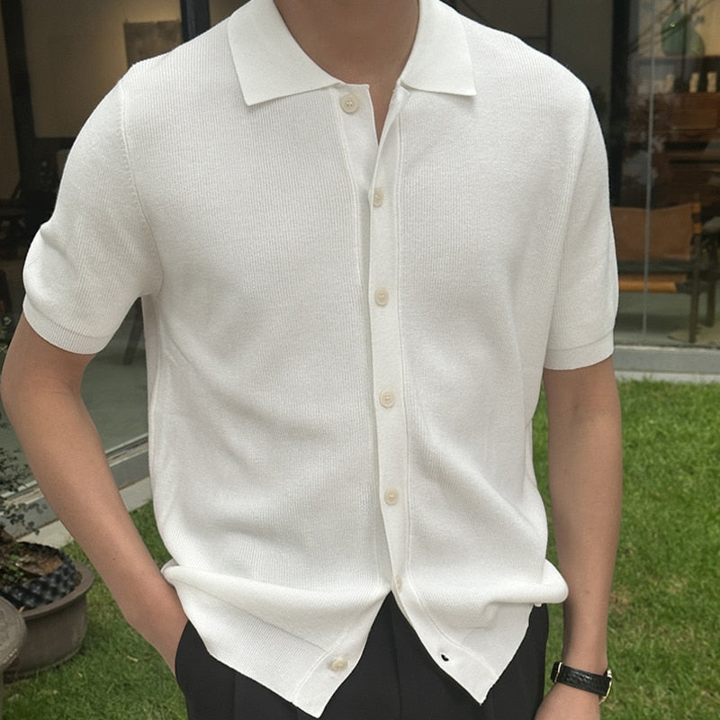 Single Breasted Button Solid Shirt