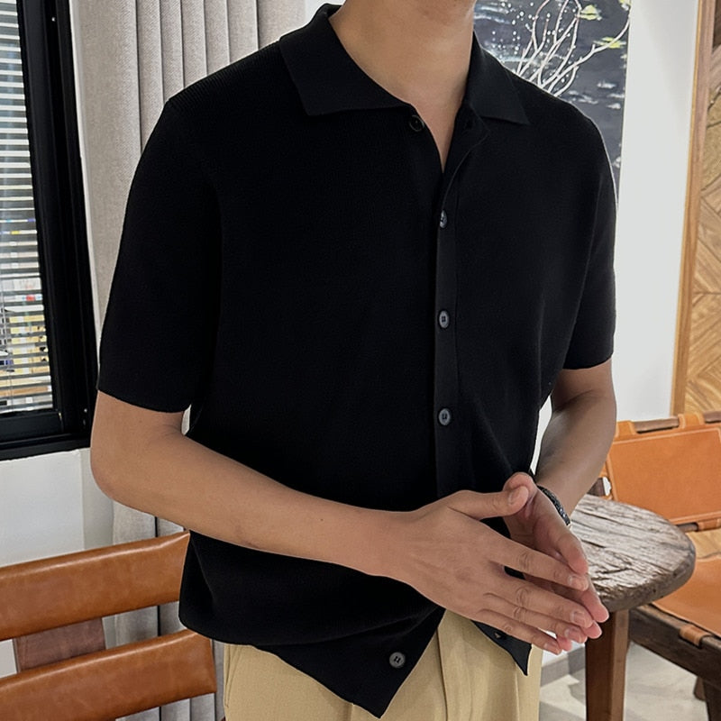 Single Breasted Button Solid Shirt