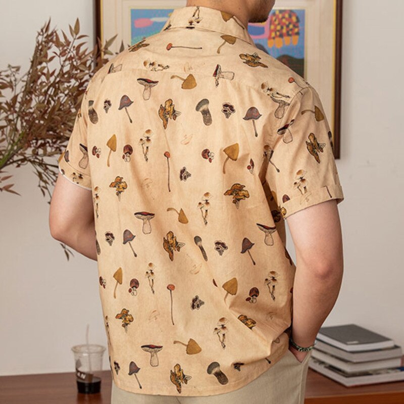 Mushrooms Printed Pattern Design Shirt