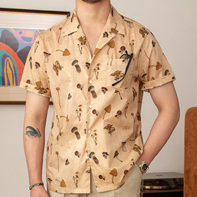 Mushrooms Printed Pattern Design Shirt