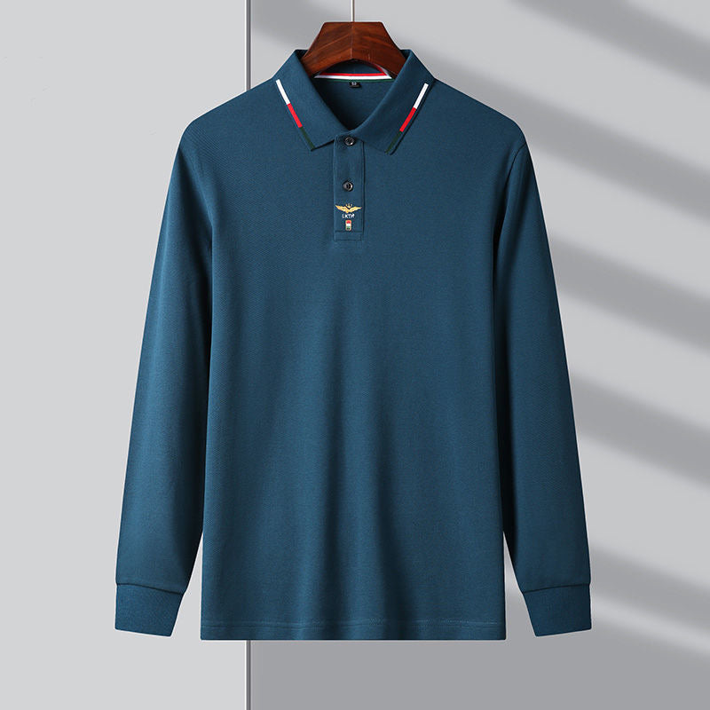Embroidery Decoration Solid Cotton Polo Shirt