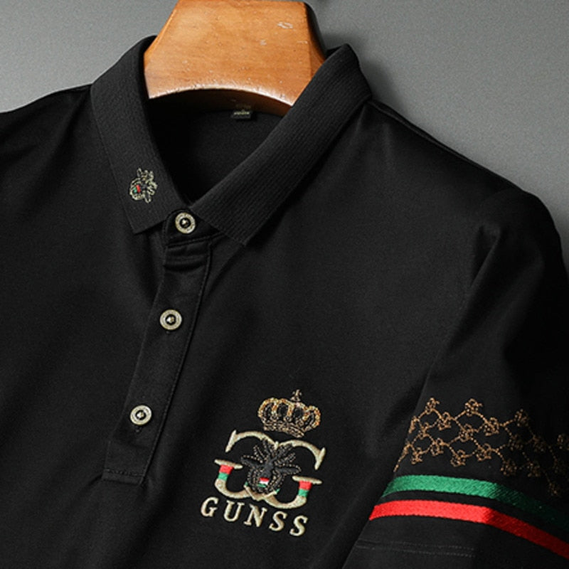 Crown Gunss Embroidery Polo Shirts