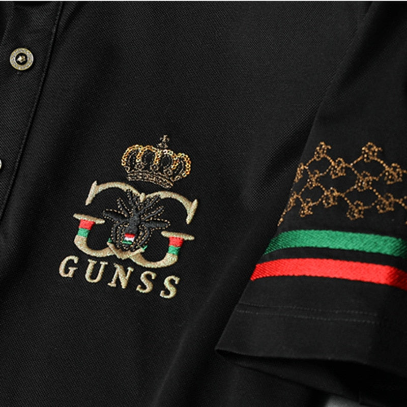 Crown Gunss Embroidery Polo Shirts