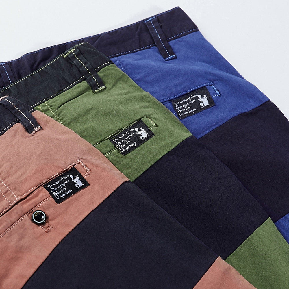 Two-Toned Horizontal Stripe Style Shorts