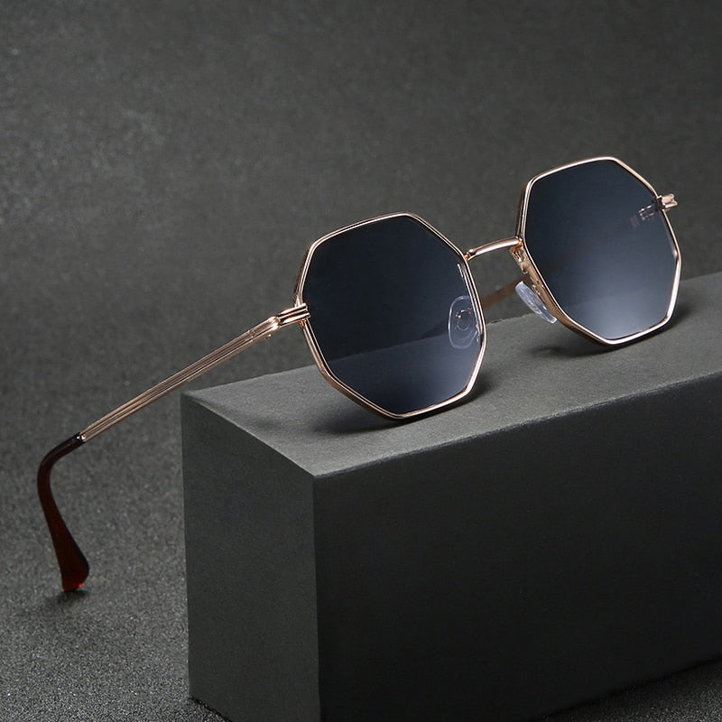 Resin Lenses Polygon Aviator Sunglasses